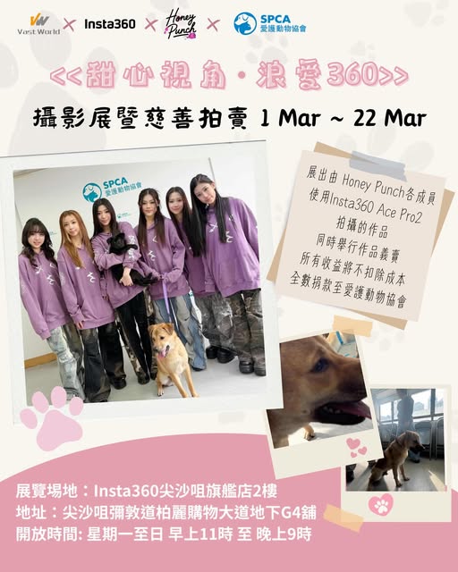 Insta360 × Honey Punch 《甜心視角 浪愛360》慈善攝影展