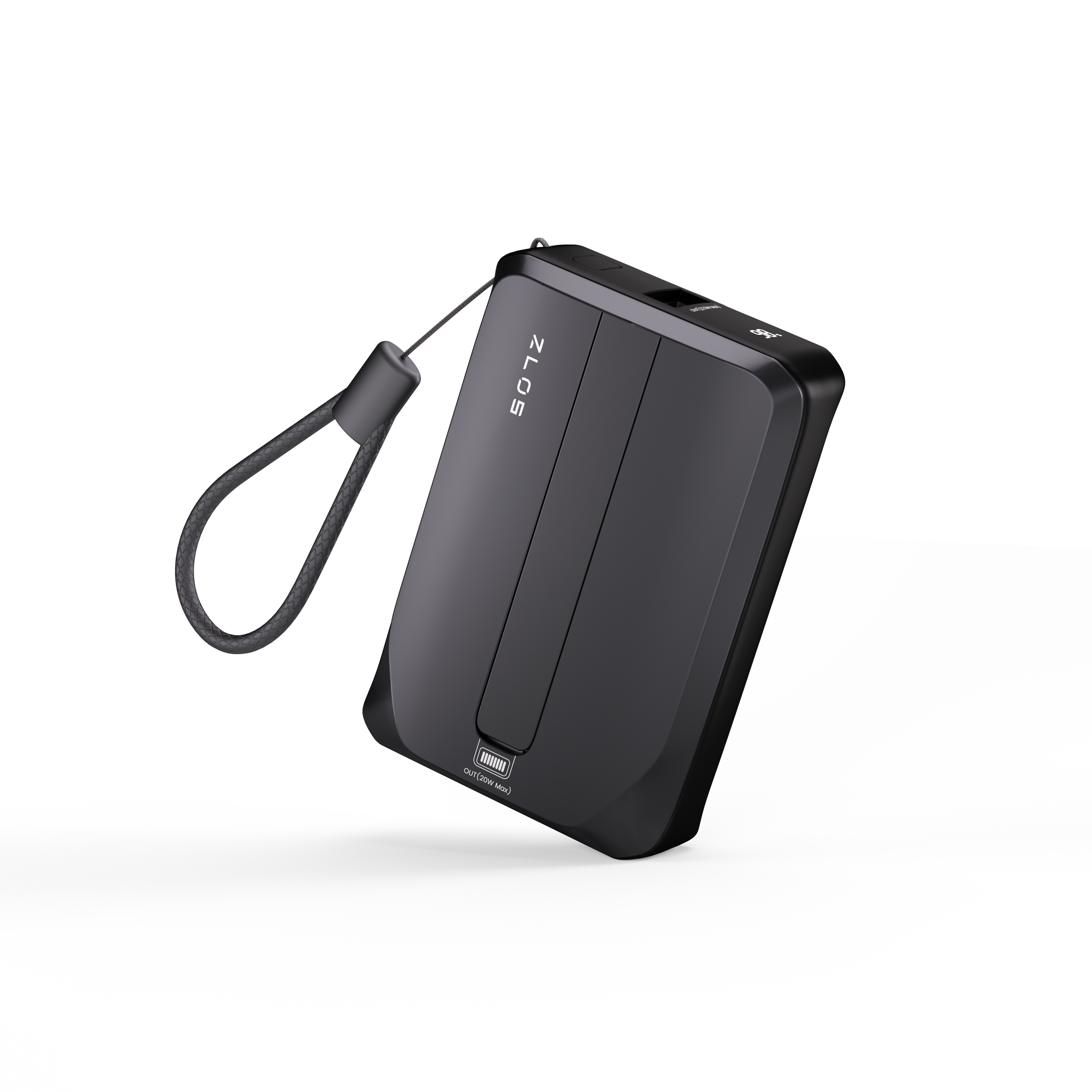 ZLOS TINY 10 Portable Mini Power Bank with Built-in Cable Charger (10000mAh)
