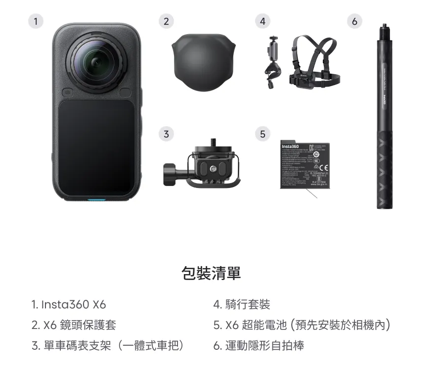 Insta360 X6 超旗艦 8K 全景相機 - 香港行貨直送