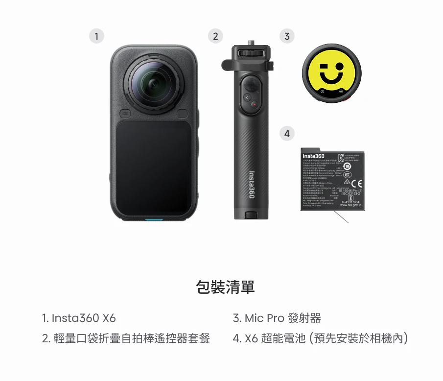 Insta360 X6 超旗艦 8K 全景相機 - 香港行貨直送