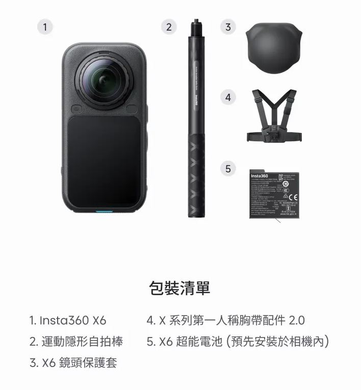 Insta360 X6 超旗艦 8K 全景相機 - 香港行貨直送