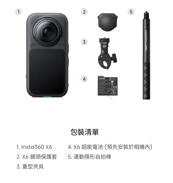 Insta360 X6 超旗艦 8K 全景相機 - 香港行貨直送