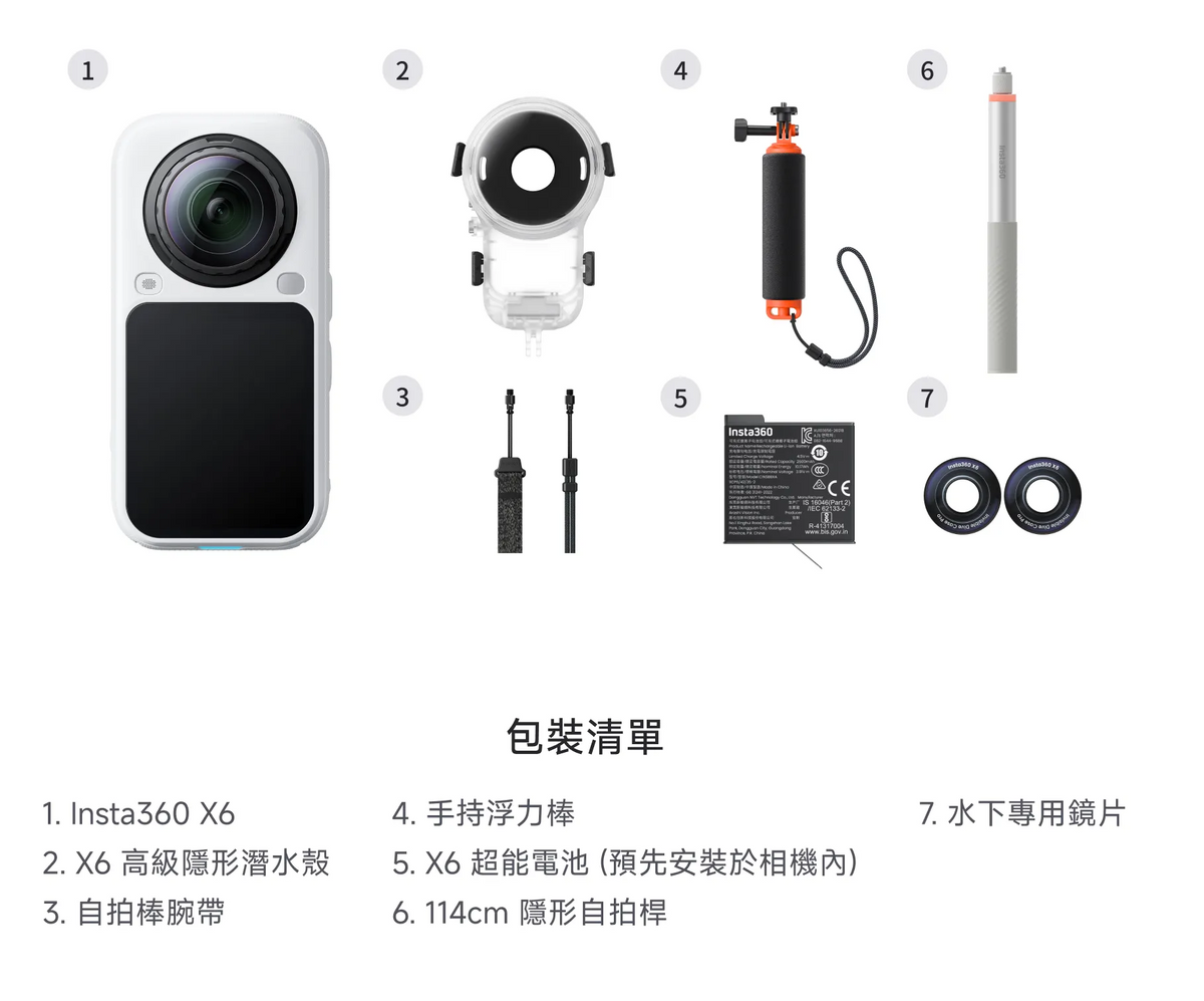 Insta360 X6 超旗艦 8K 全景相機 - 香港行貨直送